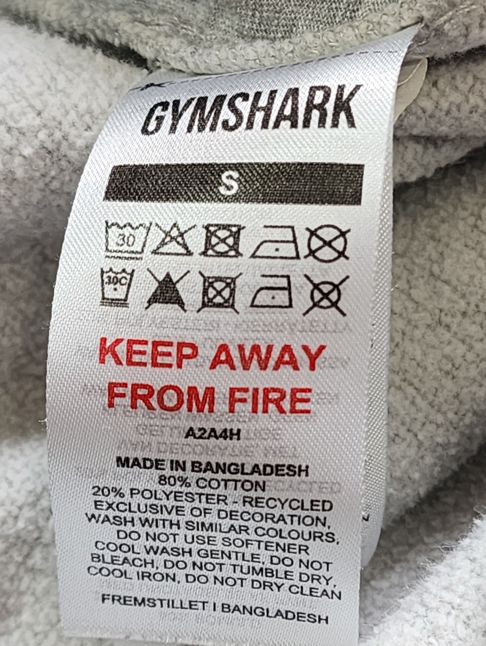 Gymshark Men’s Light Heather Gray Crest Joggers Sweatpants Slimfit Size Small - Picture 10 of 11